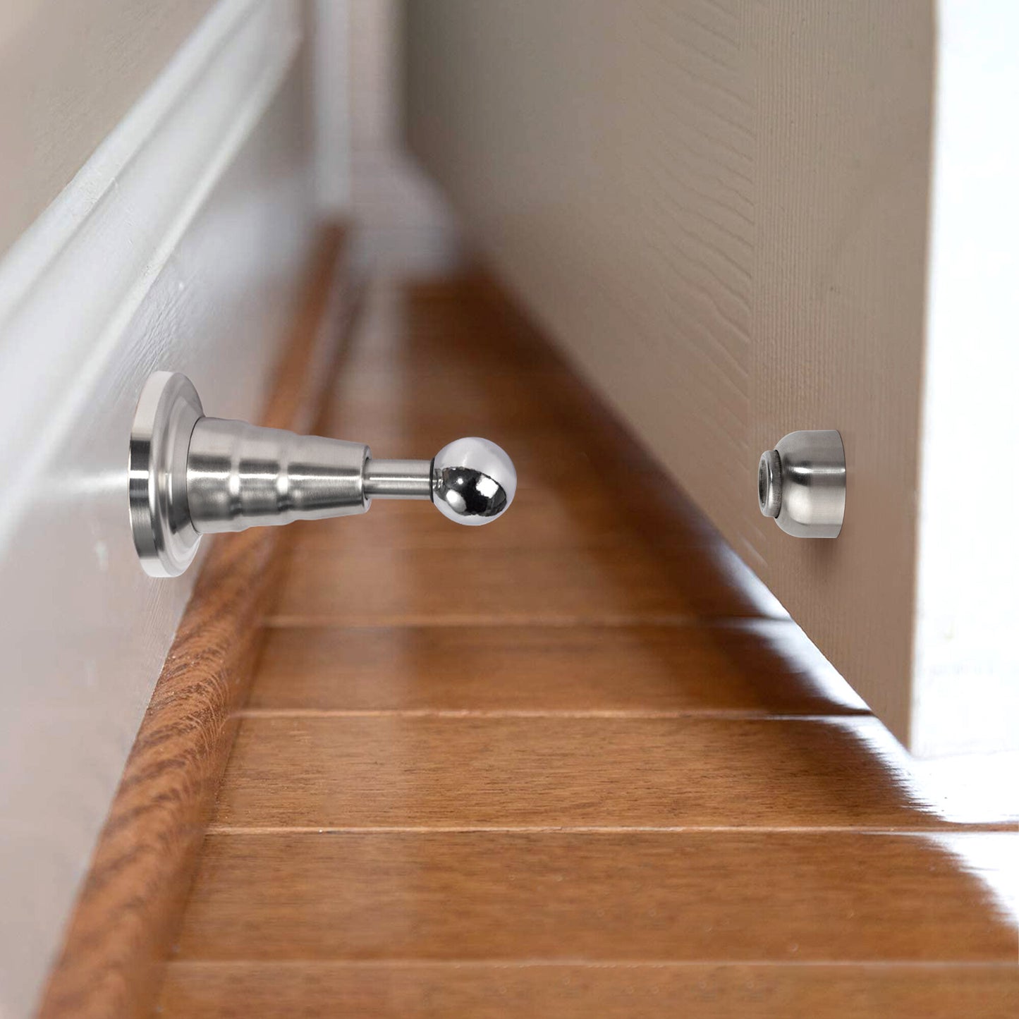 High Quality Stainless Steel Heavy Duty Wooden Door Stopper Hydraulic Bumper Magnetic Door Stopper Wall Mount Door Stopper 20pcs