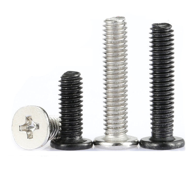 Ultra Thin Pan Head Self Tapping M1.4 M2 M3 Laptop Cross Flat Head Screws 304 Stainless Steel Metric 100pcs