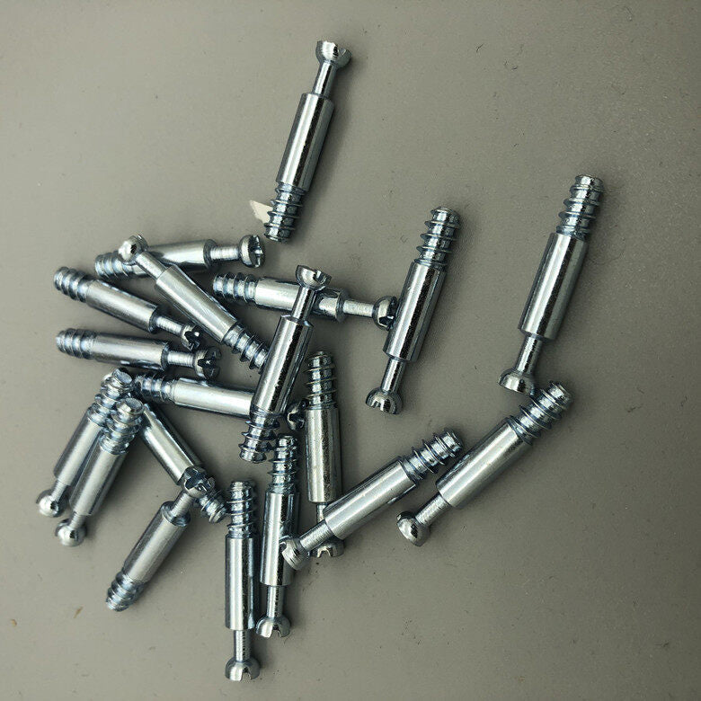 Huisheng factory direct three-in-one connecting rod machine silk tooth iron rod connector self-tapping Rod furniture fastener 500pcs