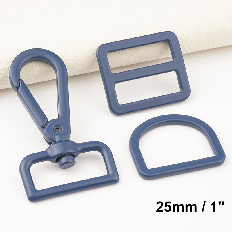 Bag Hardware 20 25mm 38mm D Ring Tri-Glides Slide Buckles 4/5 1 Swivel Snap Hook for Bag Making Buckles DIY Accessories Craft 100pcs