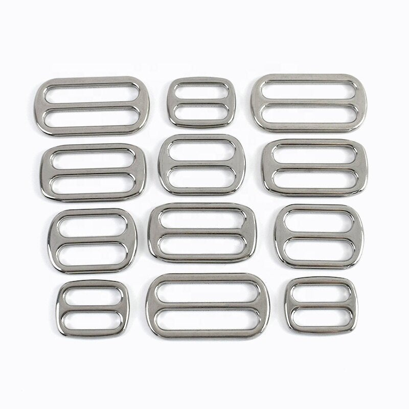Deepeeel XP139 Tri-Glide Buckles 304 Stainless Steel Adjustable Fashion Classic Bag Hardware Accessories for Shoulder Bags Strap 30pcs
