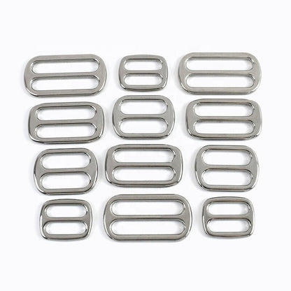 Deepeeel XP139 Tri-Glide Buckles 304 Stainless Steel Adjustable Fashion Classic Bag Hardware Accessories for Shoulder Bags Strap 30pcs