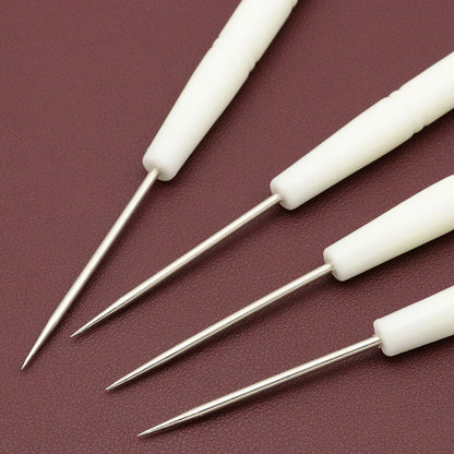 Plastic handle awl stone plastic handle straight-through hand sewing leather art diy tool 100pcs