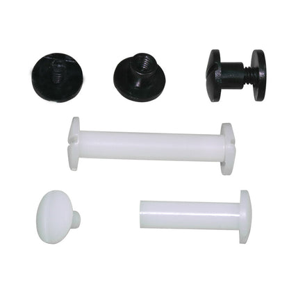 Plastic Book Binding Screws Black Plastic Male and Female Screws Chicago Screws 100pcs