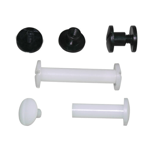 Plastic Book Binding Screws Black Plastic Male and Female Screws Chicago Screws 100pcs