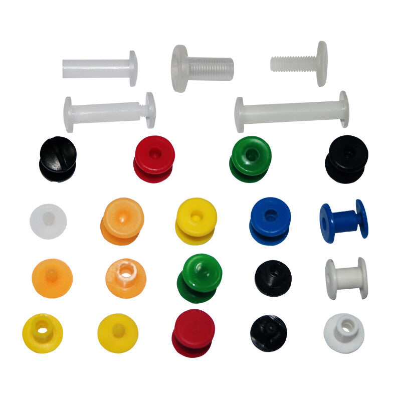 Plastic Book Binding Screws Black Plastic Male and Female Screws Chicago Screws 100pcs
