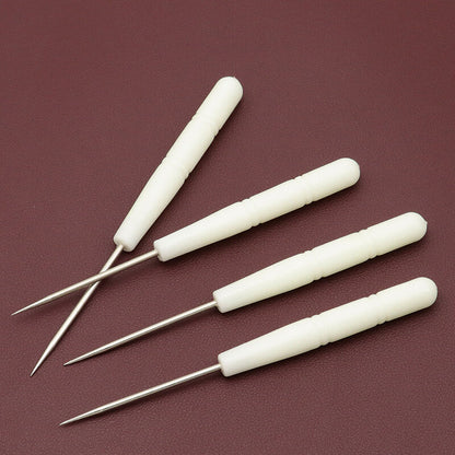 Plastic handle awl stone plastic handle straight-through hand sewing leather art diy tool 100pcs
