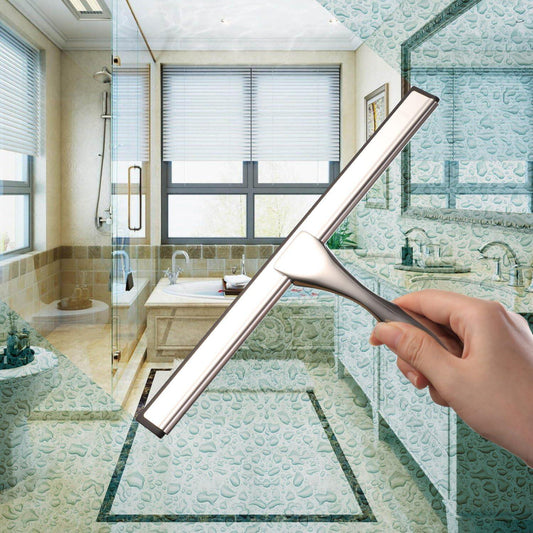 10 Inches Stainless Steel Handheld Portable All-Purpose Shower Squeegee Cleaning Brushes for Shower Doors Bathroom Windows Car 10pcs