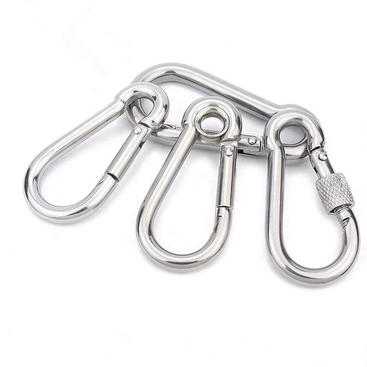 Real Stainless Steel 316 Hardware Rigging Snap Hook with Screw DIN Boat Accessories for Sun Shade Sail 10pcs