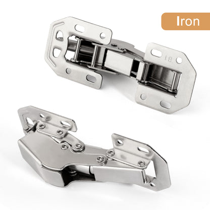 4 Inch Iron Hydraulic Soft Close Concealed Hinge 90 Degree for Kitchen Cabinet Door Invisible Frog Hinges Furniture Hardware 60pcs