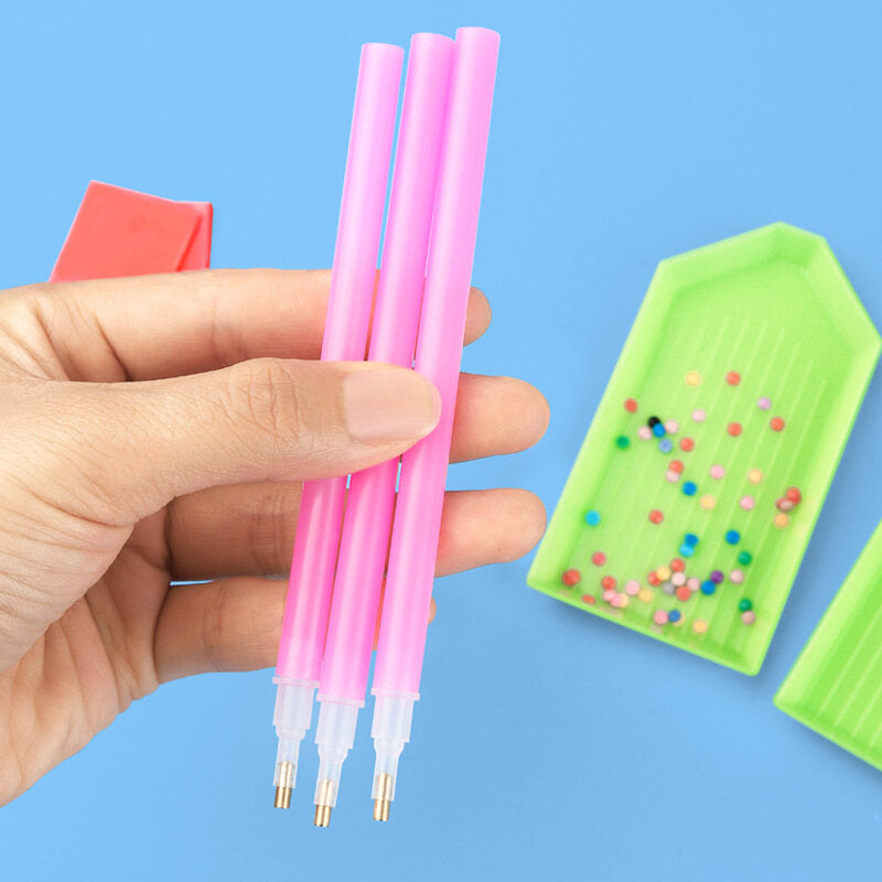 Point drill pen tool suit handmade DIY Diamond painting material tool point drill pen tray point drill clay suit 200pcs