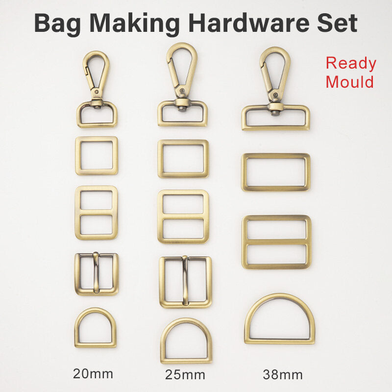 Bag Hardware 20 25mm 38mm D Ring Tri-Glides Slide Buckles 4/5 1 Swivel Snap Hook for Bag Making Buckles DIY Accessories Craft 100pcs