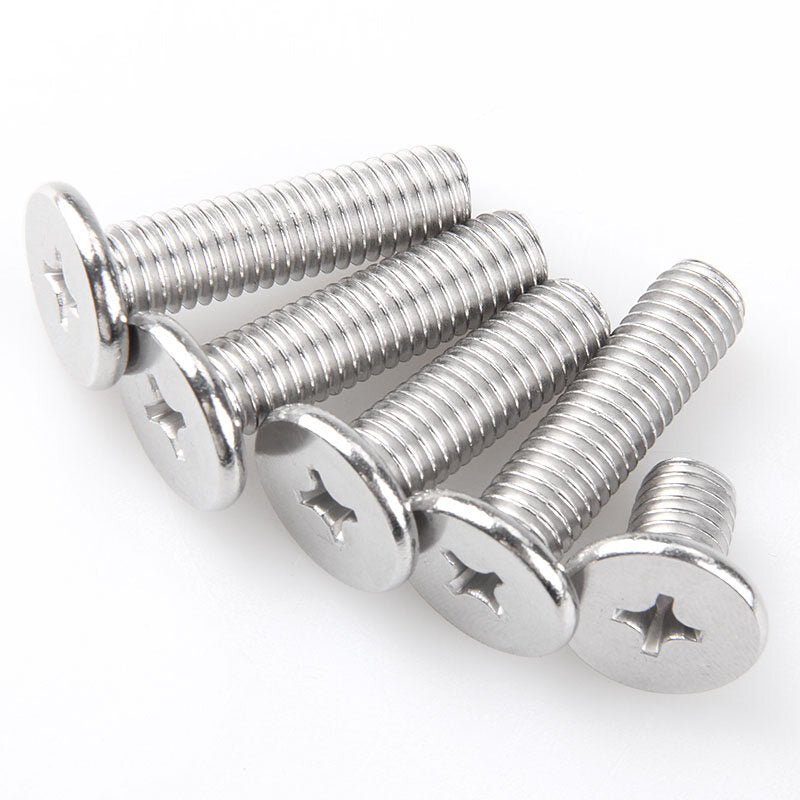 Ultra Thin Pan Head Self Tapping M1.4 M2 M3 Laptop Cross Flat Head Screws 304 Stainless Steel Metric 100pcs