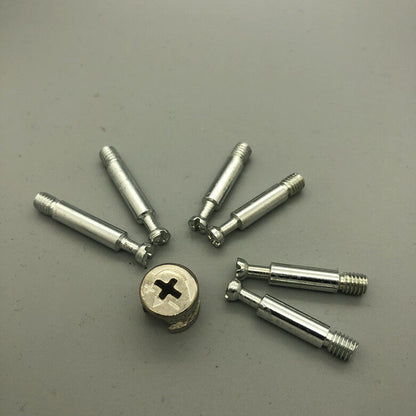 Huisheng factory direct three-in-one connecting rod machine silk tooth iron rod connector self-tapping Rod furniture fastener 500pcs