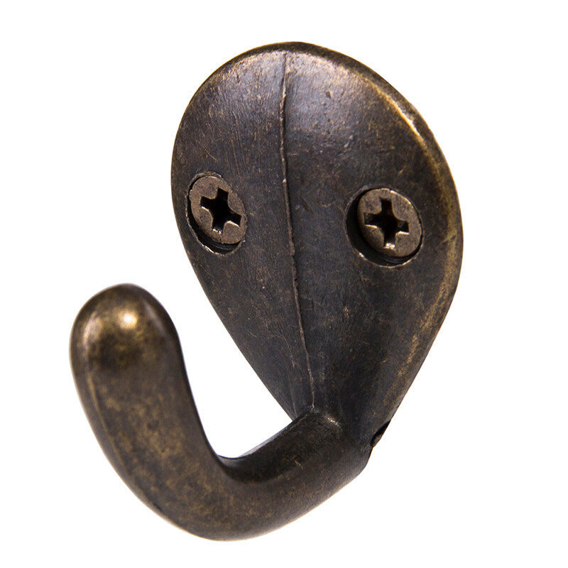 Antique Bronze Zinc Alloy Hanging Hook Bathroom Metal Hooks for Clothes Robe Toiletry Bag Towel Wardrobe Door Hanger for Hats 100pcs