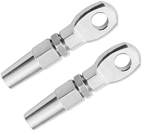 Marine Grade 316 Stainless Steel Swageless Eye Terminal Wire Cable Rope DIY Fitting Rigging Hardware Balustrade Kit 50pcs