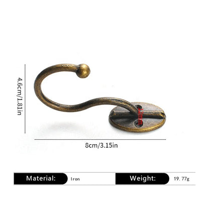 Antique Bronze Alloy Wall-Mounted Coat Hook Rack - Bathroom/Closet Hardware - for Door Back & Home Use 100pcs