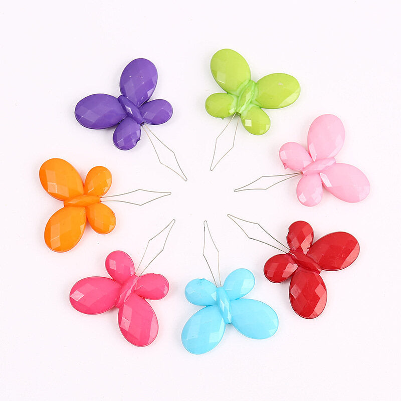 Butterfly Needle Threader Hand Sewing Tools Accessories Colorful Plastic Threader Cross Stitch Embroidery Tools Leaders 100pcs
