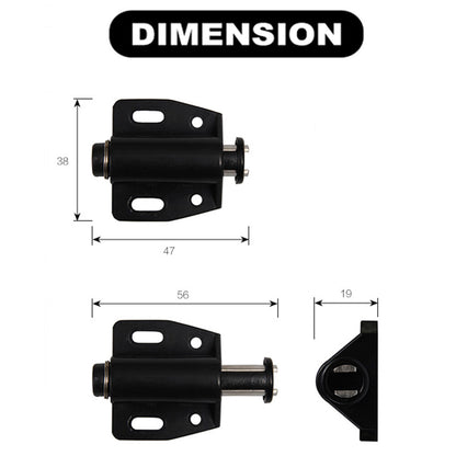 Cabinet Magnets for Kitchen. Closet. Cupboard and Furniture Door Closure. Closer.Push to Open Door Magnetic Catch and Latch 3pcs