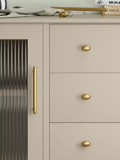 Brass Modern Ambidextrous Handles for Doors Kitchen Cabinets Wardrobes Drawers Apartment Bedroom Use with Easy Installation 10pcs