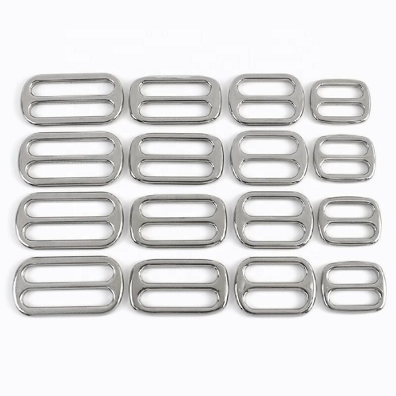 Deepeeel XP139 Tri-Glide Buckles 304 Stainless Steel Adjustable Fashion Classic Bag Hardware Accessories for Shoulder Bags Strap 30pcs