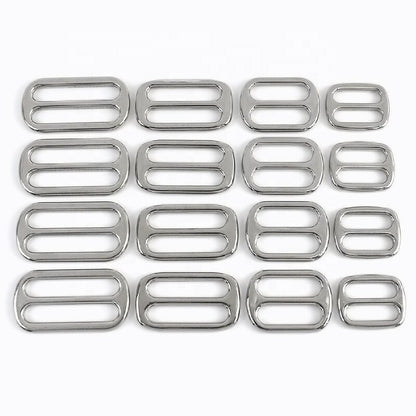 Deepeeel XP139 Tri-Glide Buckles 304 Stainless Steel Adjustable Fashion Classic Bag Hardware Accessories for Shoulder Bags Strap 30pcs