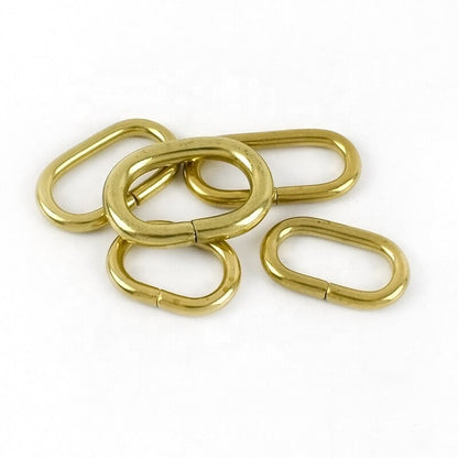 Deepeel AP643 16-24mm Bag Hardware Accessories Pure Brass O Ring Buckles Handbag Connector Adjustable Luggage Dog Collar Buckle 50pcs