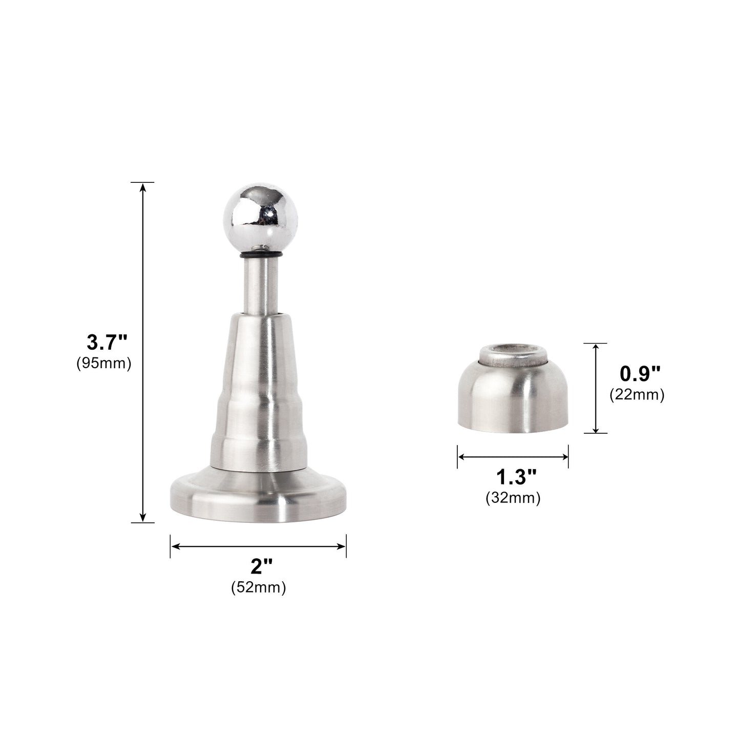 High Quality Stainless Steel Heavy Duty Wooden Door Stopper Hydraulic Bumper Magnetic Door Stopper Wall Mount Door Stopper 20pcs