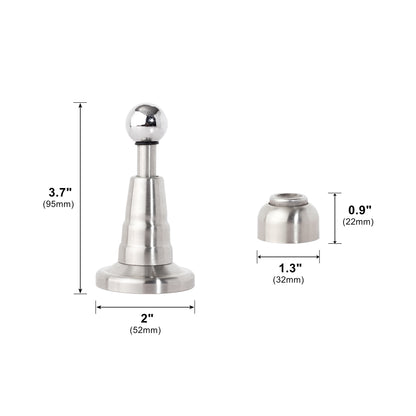 High Quality Stainless Steel Heavy Duty Wooden Door Stopper Hydraulic Bumper Magnetic Door Stopper Wall Mount Door Stopper 20pcs