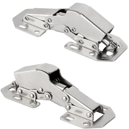 4 Inch Iron Hydraulic Soft Close Concealed Hinge 90 Degree for Kitchen Cabinet Door Invisible Frog Hinges Furniture Hardware 60pcs