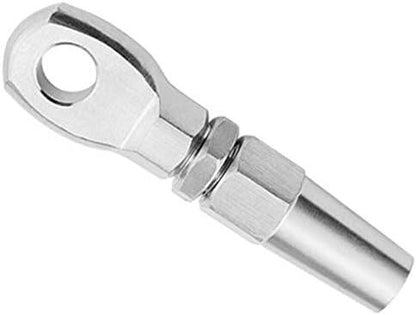 Marine Grade 316 Stainless Steel Swageless Eye Terminal Wire Cable Rope DIY Fitting Rigging Hardware Balustrade Kit 50pcs