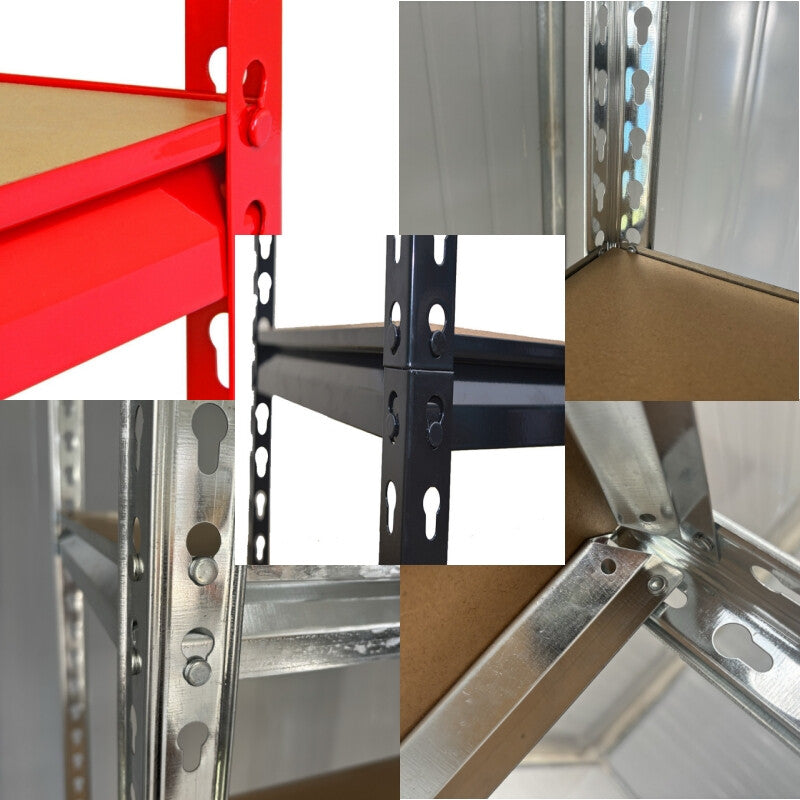 Heavy Duty 5 Layers Adjustable Shelving Home Metal Storage Warehouse Tools Boltless Rivet Stacking Racks