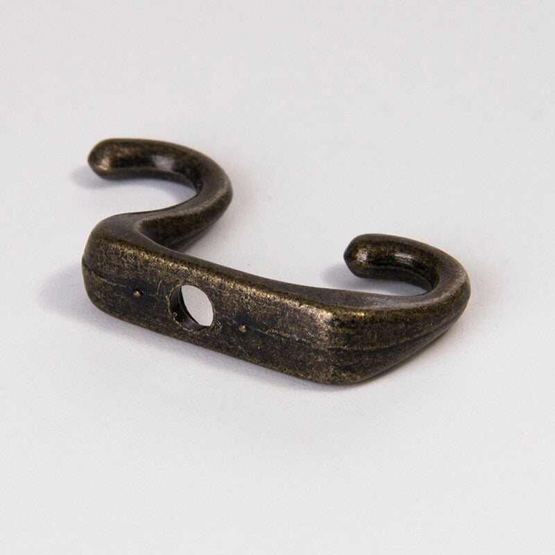 Antique Bronze Zinc Alloy Small Hanging Hooks Vintage Mini Metal Double Hooks Jewelry Display Rack Hanging Hook Necklace Holder 100pcs
