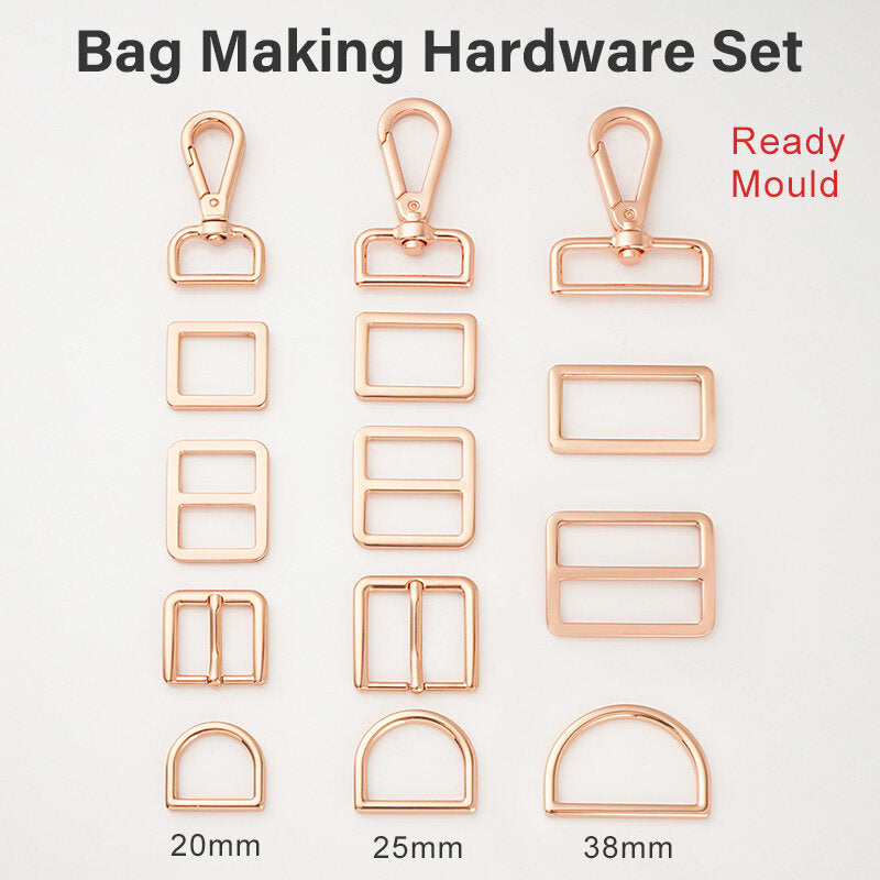 Bag Hardware 20 25mm 38mm D Ring Tri-Glides Slide Buckles 4/5 1 Swivel Snap Hook for Bag Making Buckles DIY Accessories Craft 100pcs