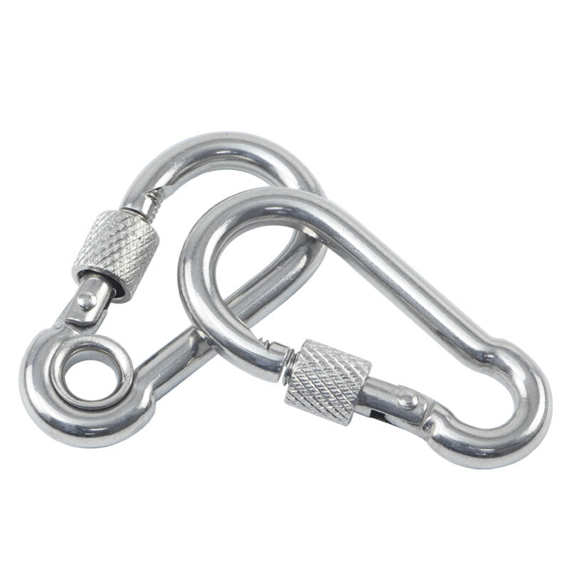 Real Stainless Steel 316 Hardware Rigging Snap Hook with Screw DIN Boat Accessories for Sun Shade Sail 10pcs