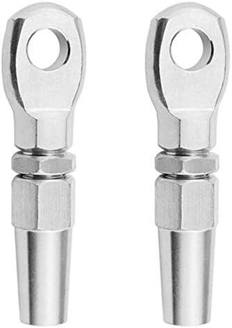 Marine Grade 316 Stainless Steel Swageless Eye Terminal Wire Cable Rope DIY Fitting Rigging Hardware Balustrade Kit 50pcs