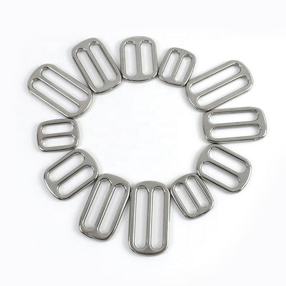 Deepeeel XP139 Tri-Glide Buckles 304 Stainless Steel Adjustable Fashion Classic Bag Hardware Accessories for Shoulder Bags Strap 30pcs