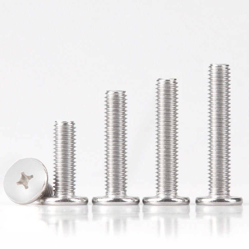 Ultra Thin Pan Head Self Tapping M1.4 M2 M3 Laptop Cross Flat Head Screws 304 Stainless Steel Metric 100pcs