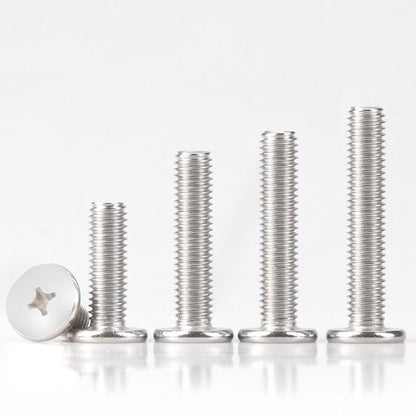 Ultra Thin Pan Head Self Tapping M1.4 M2 M3 Laptop Cross Flat Head Screws 304 Stainless Steel Metric 100pcs