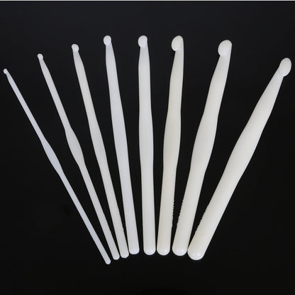 White acrylic crochet plastic lace lace needle DIY knitting tool plastic crochet 100pcs