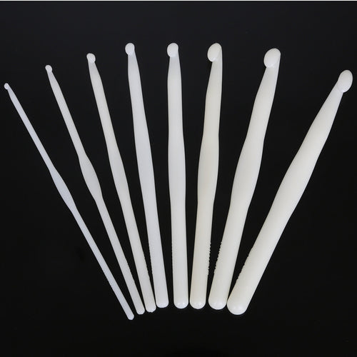 White acrylic crochet plastic lace lace needle DIY knitting tool plastic crochet 100pcs