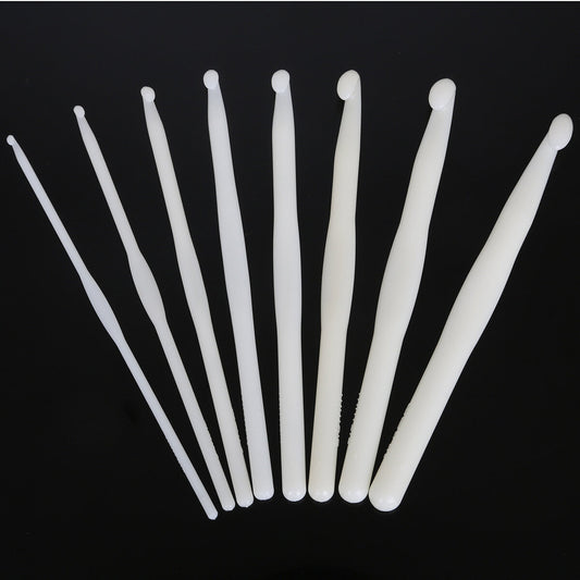 White acrylic crochet plastic lace lace needle DIY knitting tool plastic crochet 100pcs