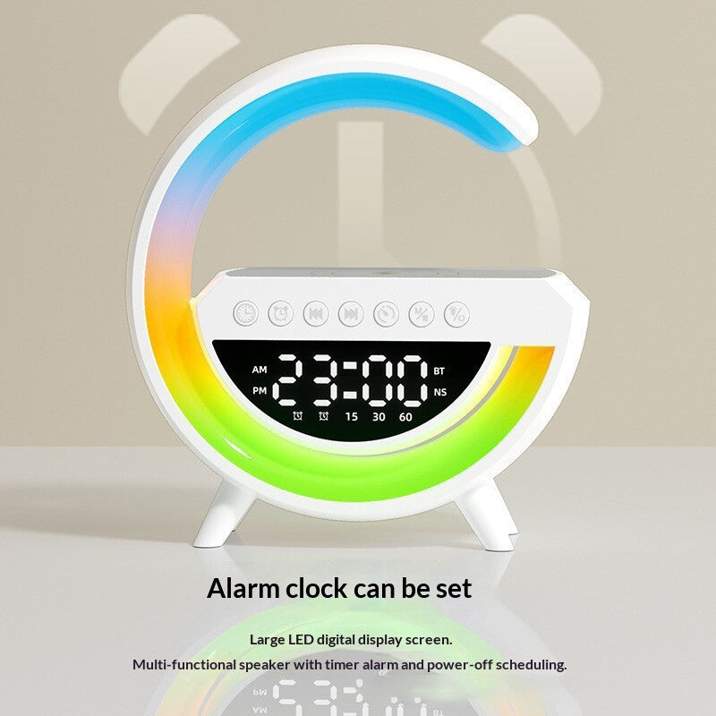 Bluetooth speaker, wireless charging, multi-functional, high-appearance value, night light, clock, birthday lamp, atmosphere sound system