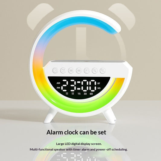 Bluetooth speaker, wireless charging, multi-functional, high-appearance value, night light, clock, birthday lamp, atmosphere sound system