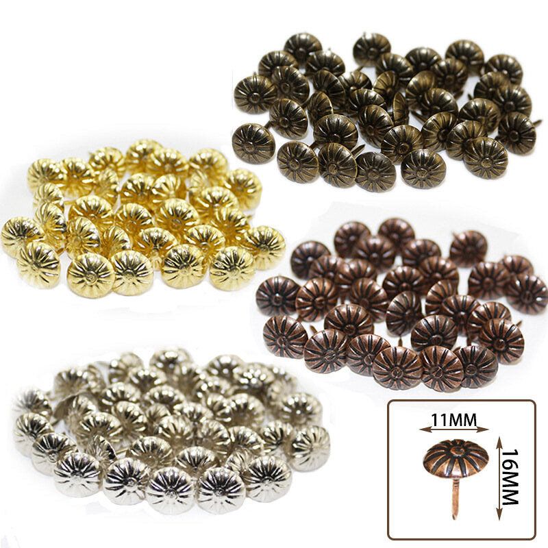 11*16mm thick chrysanthemum bubble nail sofa cabinet antique bronze nail chrysanthemum bubble nail hardware round soft
