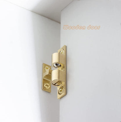 CC Cabinet Door Latch Kitchen Cupboard Furniture Doors Closure Spring Load Solid Brass Double Ball Catch