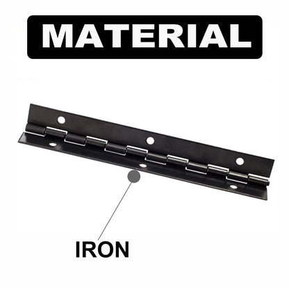 6 Inch Piano Hinge Continuous Hidden Concealed Black Iron Steel Economical Offset Small Single Wrap Piano Hinges