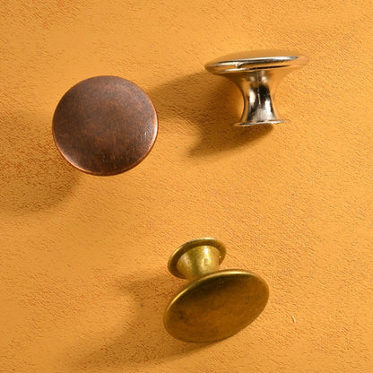 Simple Matte Black Round Flat Head Small Handle. Single Hole Hollow Cabinet Door Handle Decorative Accessories 100pcs