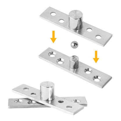 Stainless Steel Heavy Duty 360 Degree Rotating Hidden Hinges for Furniture Cabinet Cupboard Wooden Doors Pivot Concealed Hinge 20pcs