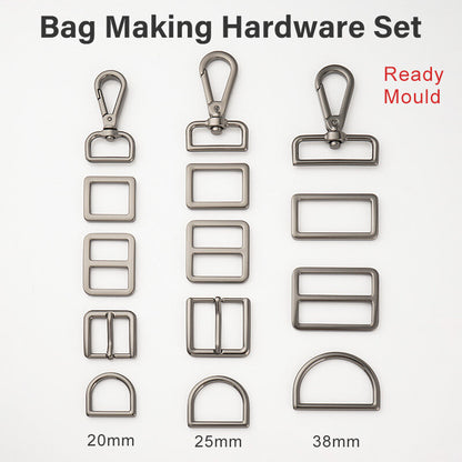 Bag Hardware 20 25mm 38mm D Ring Tri-Glides Slide Buckles 4/5 1 Swivel Snap Hook for Bag Making Buckles DIY Accessories Craft 100pcs